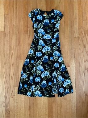 Banana Republic Blue Floral Midi Dress